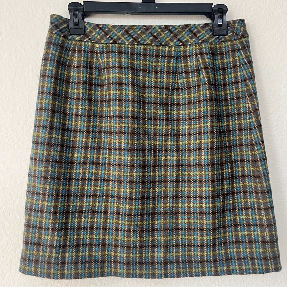 Talbots NWT Plaid A-Line Skirt Petite 4P Wool Blend Lined Work‎ Office - Picture 2 of 12